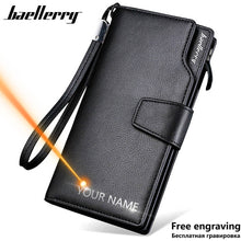 Load image into Gallery viewer, Baellerry Men Wallets Long Style High Quality Card Holder Male Purse Zipper Large Capacity Brand PU Leather Wallet For Men
