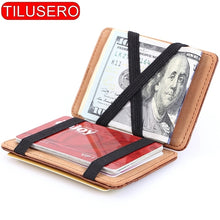 Load image into Gallery viewer, Fashion Men Slim Wallet Male Ultra thin Short Men Magic Wallet Money Cash Card Holder Purse
