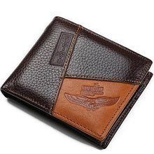 Load image into Gallery viewer, GUBINTU Genuine Leather Men Wallets Coin Pocket Zipper Real Men&#39;s Leather Wallet with Coin High Quality Male Purse cartera
