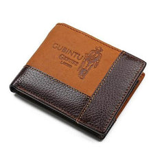 Load image into Gallery viewer, GUBINTU Genuine Leather Men Wallets Coin Pocket Zipper Real Men&#39;s Leather Wallet with Coin High Quality Male Purse cartera
