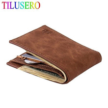 Load image into Gallery viewer, 2020 New Fashion PU Leather Men&#39;s Wallet With Coin Bag Zipper Small Money Purses Dollar Slim Purse New Design Money Wallet
