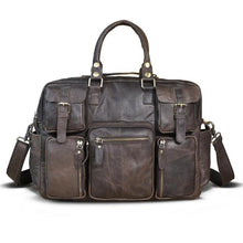 Load image into Gallery viewer, Original Genuine Leather maletas office Men Briefcase Business 15.6&quot; Computer Laptop Case Attache Messenger Bag Portfolio 3061-g
