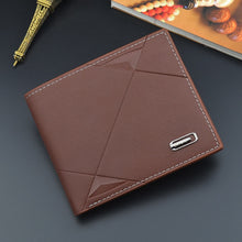 Load image into Gallery viewer, 2021 New Men&#39;s Wallet Short Multi-card Coin Purse Fashion Casual Wallet Male Youth Thin Three-fold Horizontal Soft Wallet Men PU
