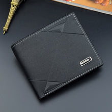 Load image into Gallery viewer, 2021 New Men&#39;s Wallet Short Multi-card Coin Purse Fashion Casual Wallet Male Youth Thin Three-fold Horizontal Soft Wallet Men PU
