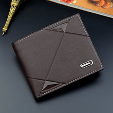 Load image into Gallery viewer, 2021 New Men&#39;s Wallet Short Multi-card Coin Purse Fashion Casual Wallet Male Youth Thin Three-fold Horizontal Soft Wallet Men PU
