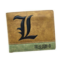 Load image into Gallery viewer, Anime Death Note/ Attack on Titan/ One Piece/  Short Wallet With Coin Pocket Zipper Poucht Billetera
