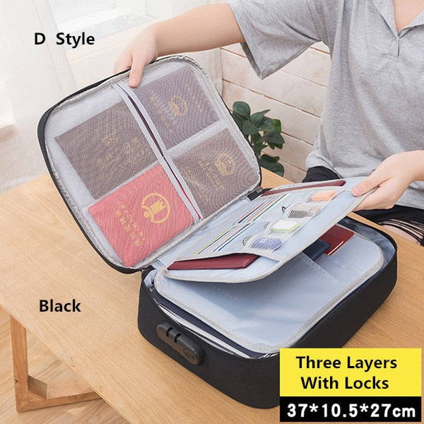 Bag for Document Organizer Briefcase Storage Men's Women's Business IPAD Electronic Pouch Case Supplies Accessories