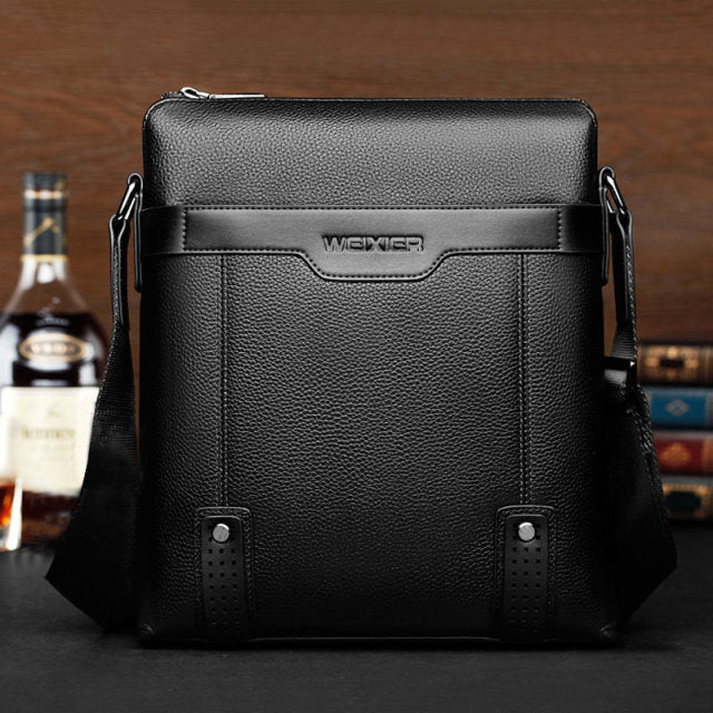 Solid color business shoulder bag mens small briefcase 2021 new simple fashion crossbody bag male zipper Pu leather mens bag