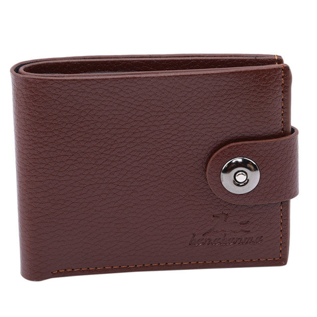 Wallet men leather men wallets purse short male clutch leather wallet mens money bag quality guarantee