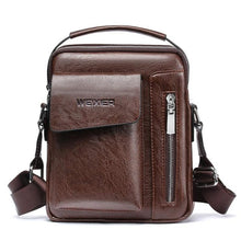 Load image into Gallery viewer, Fashion leather messenger bags mens 2021 single crossbodys mens bags vintage casual shoulder bags zipper male handbags
