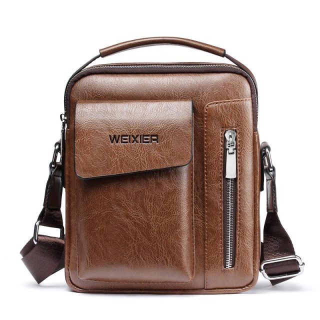 Fashion leather messenger bags mens 2021 single crossbodys mens bags vintage casual shoulder bags zipper male handbags