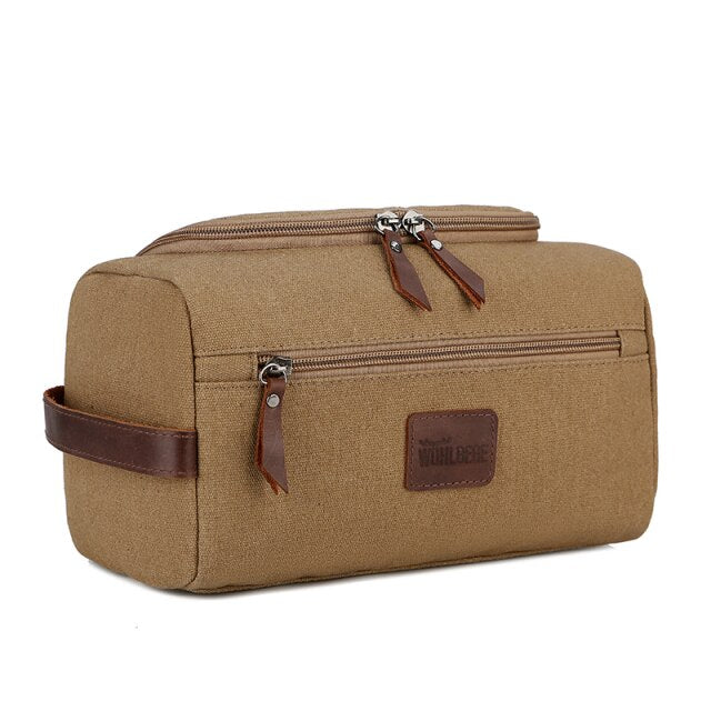 Men Canvas Cosmetic Bag Business Makeup Case Women Travel Make Up Zipper Organizer Storage Pouch Toiletry Wash Bath Kit