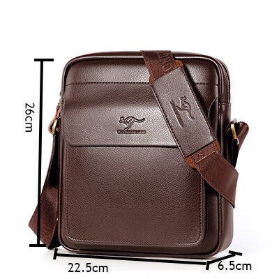 Vintage  Crossbody Bags Quality Leather Male Messenger Bag For  Shoulder Bag Business Casual Work Travel Bag High capacity