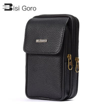 Load image into Gallery viewer, BISI GORO 2021 fashion on the belt Multi-function phone coin card unisex Travel bag PU leather outdoor waist bag Wear-resistant
