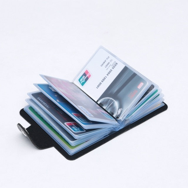 Carbon Fiber Card Holder Wallets Men Brand Rfid Black Magic Trifold Leather Slim Mini Wallet Small Money Bag Male Purses