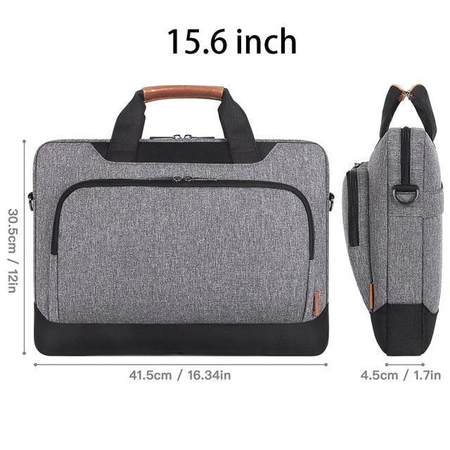 Water-resistant Men's Business Briefcase With Shoulder Strap For 15.6