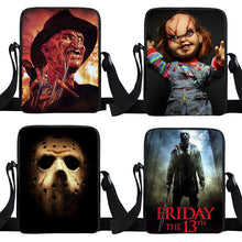 Load image into Gallery viewer, Horrible Nightmare Messenger Bag Chucky Jason Freddy Shoulder Bag Women Handbag Teenage Crossbody Bags for Travel Bookbag
