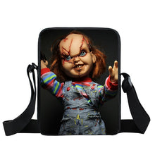 Load image into Gallery viewer, Horrible Nightmare Messenger Bag Chucky Jason Freddy Shoulder Bag Women Handbag Teenage Crossbody Bags for Travel Bookbag
