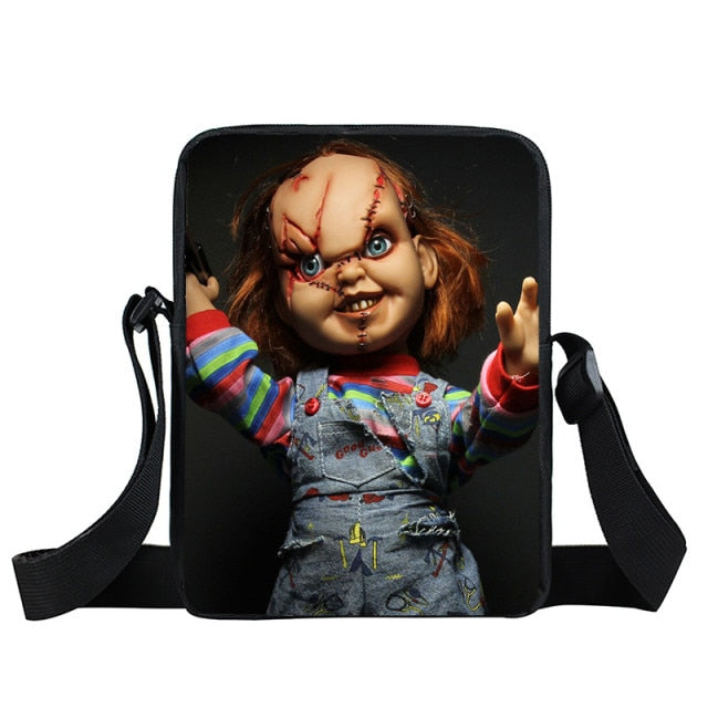 Horrible Nightmare Messenger Bag Chucky Jason Freddy Shoulder Bag Women Handbag Teenage Crossbody Bags for Travel Bookbag