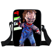 Load image into Gallery viewer, Horrible Nightmare Messenger Bag Chucky Jason Freddy Shoulder Bag Women Handbag Teenage Crossbody Bags for Travel Bookbag
