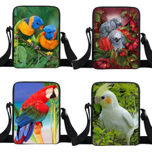 Load image into Gallery viewer, Animal Bird Parrot Owl Messenger Bag Women Handbag Ladies Crossbody Bag for Travel Girls Canvas Shoulder Bags Bookbags Gift
