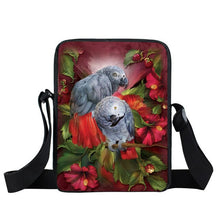 Load image into Gallery viewer, Animal Bird Parrot Owl Messenger Bag Women Handbag Ladies Crossbody Bag for Travel Girls Canvas Shoulder Bags Bookbags Gift
