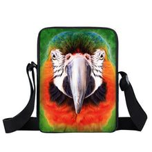 Load image into Gallery viewer, Animal Bird Parrot Owl Messenger Bag Women Handbag Ladies Crossbody Bag for Travel Girls Canvas Shoulder Bags Bookbags Gift
