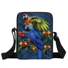 Load image into Gallery viewer, Animal Bird Parrot Owl Messenger Bag Women Handbag Ladies Crossbody Bag for Travel Girls Canvas Shoulder Bags Bookbags Gift
