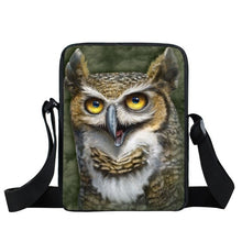 Load image into Gallery viewer, Animal Bird Parrot Owl Messenger Bag Women Handbag Ladies Crossbody Bag for Travel Girls Canvas Shoulder Bags Bookbags Gift
