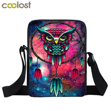 Load image into Gallery viewer, Animal Bird Parrot Owl Messenger Bag Women Handbag Ladies Crossbody Bag for Travel Girls Canvas Shoulder Bags Bookbags Gift
