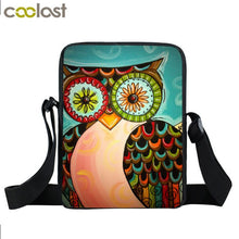 Load image into Gallery viewer, Animal Bird Parrot Owl Messenger Bag Women Handbag Ladies Crossbody Bag for Travel Girls Canvas Shoulder Bags Bookbags Gift
