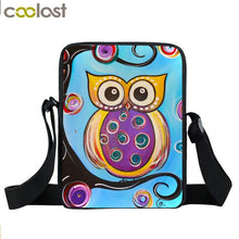 Load image into Gallery viewer, Animal Bird Parrot Owl Messenger Bag Women Handbag Ladies Crossbody Bag for Travel Girls Canvas Shoulder Bags Bookbags Gift
