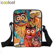 Load image into Gallery viewer, Animal Bird Parrot Owl Messenger Bag Women Handbag Ladies Crossbody Bag for Travel Girls Canvas Shoulder Bags Bookbags Gift
