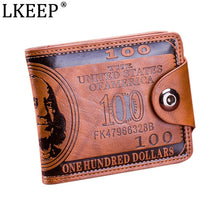 Load image into Gallery viewer, Fashion Dollar Pattern Card Holder Men Wallets Cash Clutch Pocket Wallet Fashion Short PU Leather Wallet Coin Purse 2 Colors
