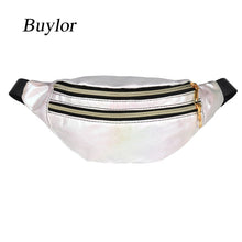 Load image into Gallery viewer, Buylor Waist Bag Women Fanny Pack Laser Shoulder Belt Bag Holographic Designer Cute Waist Packs Party Travel Phone Pouch Bags
