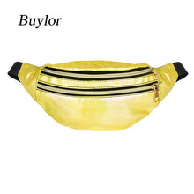 Load image into Gallery viewer, Buylor Waist Bag Women Fanny Pack Laser Shoulder Belt Bag Holographic Designer Cute Waist Packs Party Travel Phone Pouch Bags
