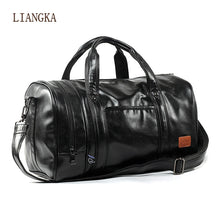 Load image into Gallery viewer, Large Capacity Travel Bag Multifunction Portable Travel Shoulder Duffle Bags High Quality Men&#39;s Tote Bag PU Leather Duffel Bag
