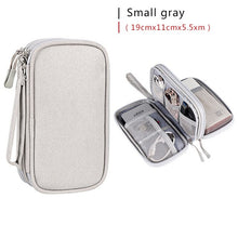 Load image into Gallery viewer, Portable Cable Digital Storage Bags Organizer USB Gadgets Wires Charger Power Battery Zipper Cosmetic Bag Case Accessories Item
