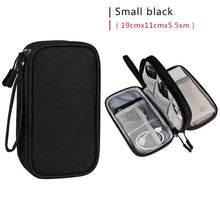 Load image into Gallery viewer, Portable Cable Digital Storage Bags Organizer USB Gadgets Wires Charger Power Battery Zipper Cosmetic Bag Case Accessories Item
