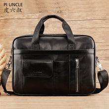 Load image into Gallery viewer, Men&#39;s leather briefcase top layer cowhide handbag single shoulder messenger
