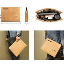 Load image into Gallery viewer, GENODERN Men&#39;s Bag for A4 Documents Genuine Leather Briefcase Business Handbags Laptop Bags Office Purses Vintage Messenger Bag
