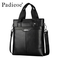 Load image into Gallery viewer, Padieoe cow leather handbag men small crossbody bag genuine leather black brown mens messager bag men
