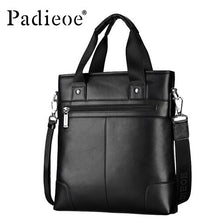 Load image into Gallery viewer, Padieoe cow leather handbag men small crossbody bag genuine leather black brown mens messager bag men
