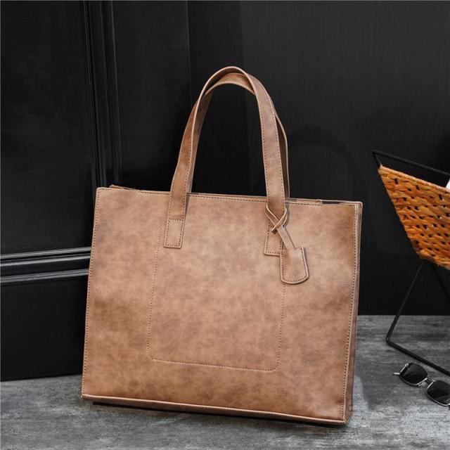 New Man Business Briefcase Crazy horse Leather Handbag Men office Bags Shoulder Bags Messenger Bags Casual Men's Bag Tote bag