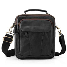 Load image into Gallery viewer, Quality Leather Male Casual Design Shoulder Messenger bag Cowhide Fashion Cross-body Bag 8&quot; Tablet Tote Mochila Satchel bag 149g
