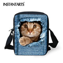 Load image into Gallery viewer, INSTANTARTS New Women Messenger Bags Cute Animal Denim Pet Cat Dog Crossbody Bag Casual Small Travel Shoulder Bags Ladies Bolsas
