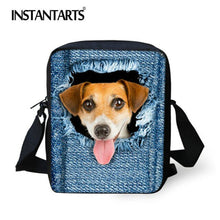 Load image into Gallery viewer, INSTANTARTS New Women Messenger Bags Cute Animal Denim Pet Cat Dog Crossbody Bag Casual Small Travel Shoulder Bags Ladies Bolsas
