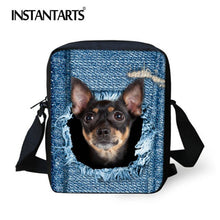 Load image into Gallery viewer, INSTANTARTS New Women Messenger Bags Cute Animal Denim Pet Cat Dog Crossbody Bag Casual Small Travel Shoulder Bags Ladies Bolsas
