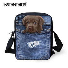 Load image into Gallery viewer, INSTANTARTS New Women Messenger Bags Cute Animal Denim Pet Cat Dog Crossbody Bag Casual Small Travel Shoulder Bags Ladies Bolsas
