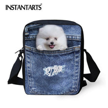 Load image into Gallery viewer, INSTANTARTS New Women Messenger Bags Cute Animal Denim Pet Cat Dog Crossbody Bag Casual Small Travel Shoulder Bags Ladies Bolsas
